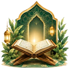 Al-Qur'an terbuka di atas rehal